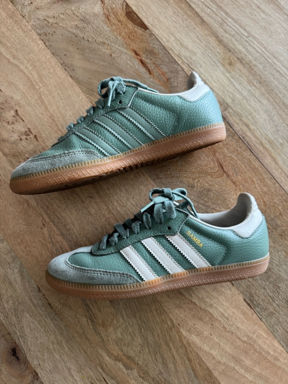 ADIDAS SAMBA SILVER GREEN/WONDER WHITE